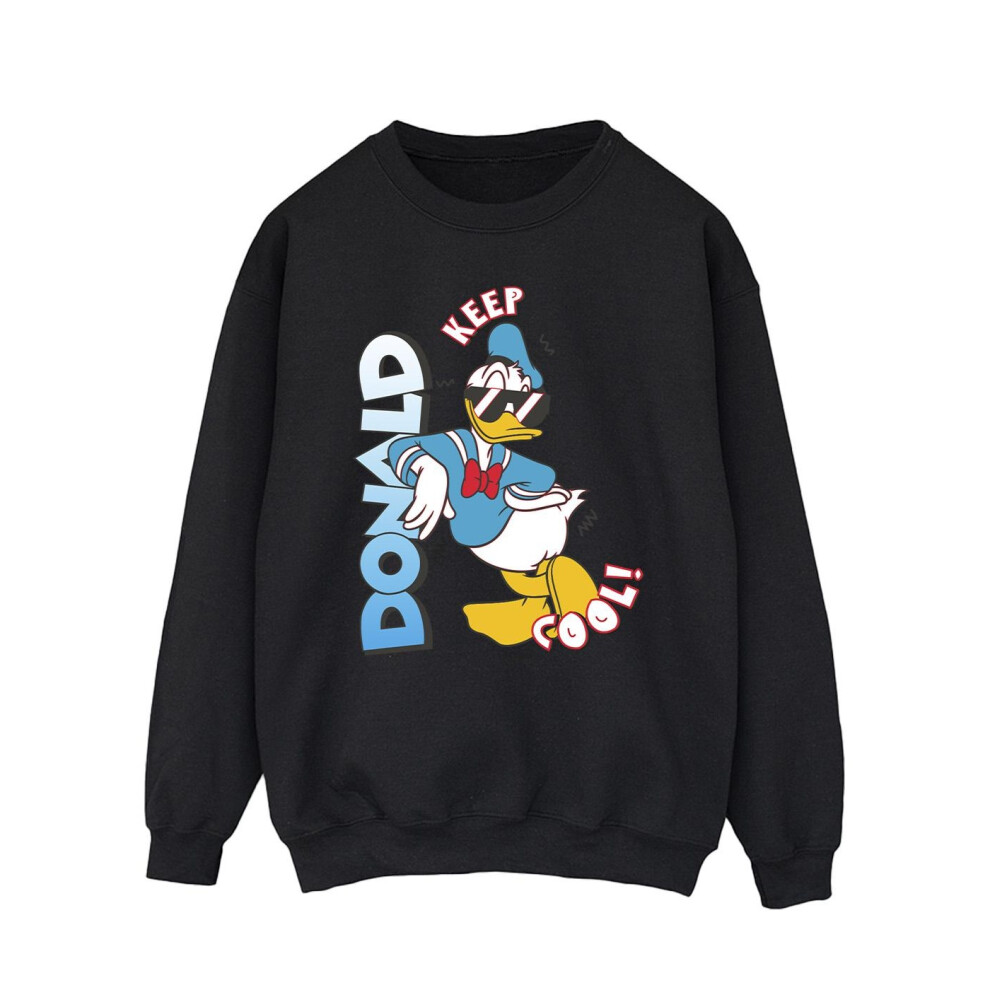 (M, Black) Disney Mens Donald Duck Cool Sweatshirt