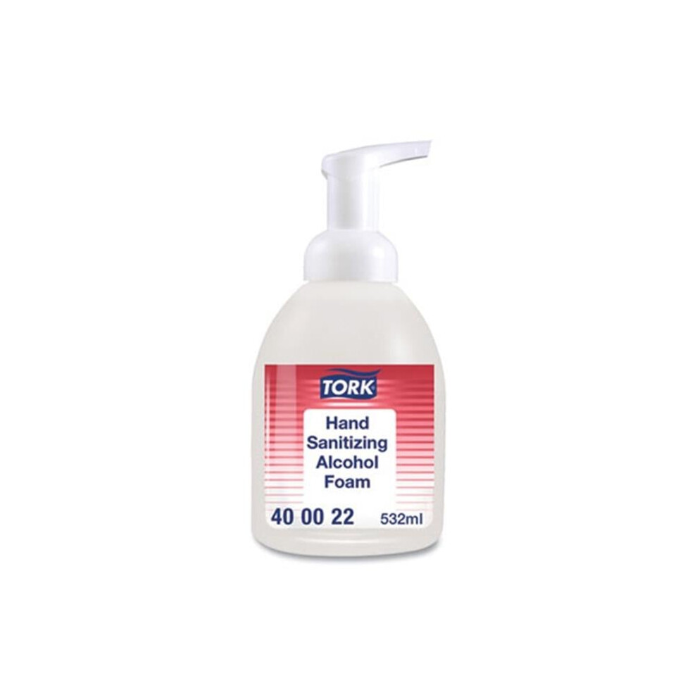Tork Trk400022 18 Oz Alcohol Foam Pump Bottle Hand Sanitizer - Unscented, Clear - 6 Carton