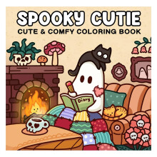Coloring Book For And Teens Halloween Theme Featuring Adorable Creepy Creatures In Cozy Moments For Relaxation Gift