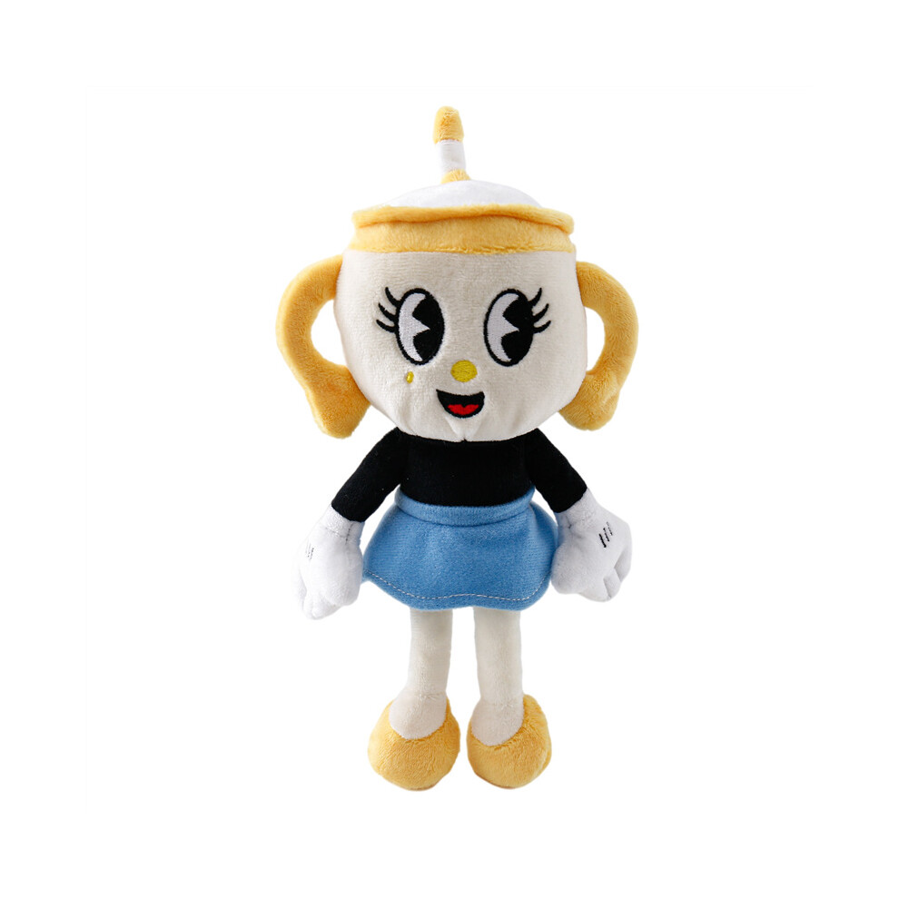 (Ms. Chalice) Cuphead Game Plush Doll Toy Cuphead & Mugman Ms. Chalice Halohead Boss King Dice