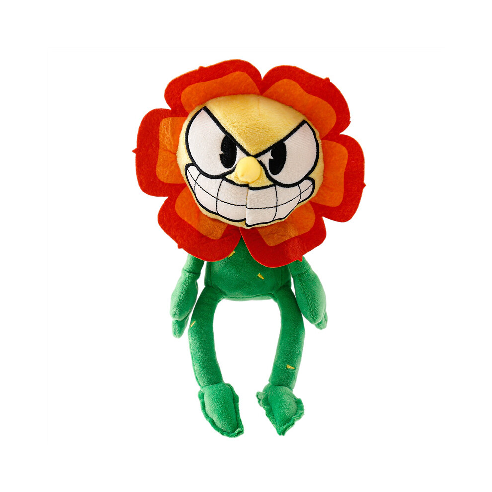 (Cagney Carnation) Cuphead Game Plush Doll Toy Cuphead & Mugman Ms. Chalice Halohead Boss King Dice