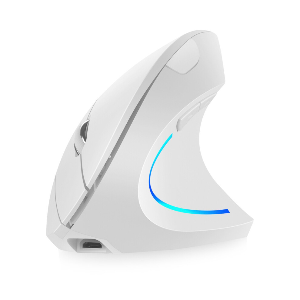(White) Csl-Computer Vertical Ergonomic Optical Usb Mouse/Vertical Model | Ergonomic Design - Prevention Against Mouse Arm/Tennis Arm White 1335854291595