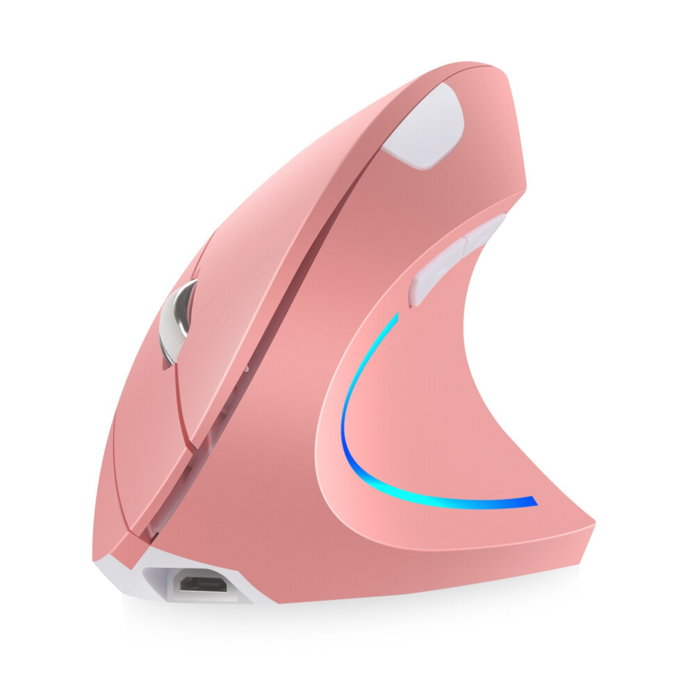 (Pink) CSL-Computer Vertical ergonomic optical USB mouse/vertical model | ergonomic design - prevention against mouse arm/tennis arm