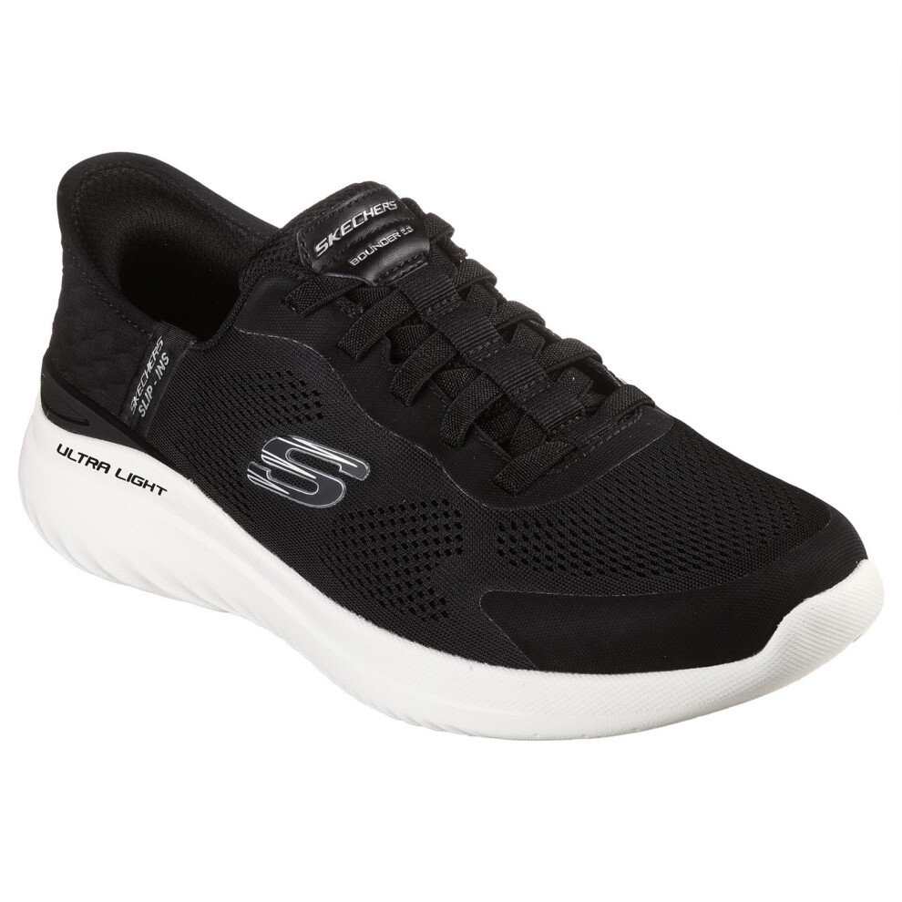 (12 UK, Black/White) Skechers Mens Bounder 2.0 Emerged Trainers