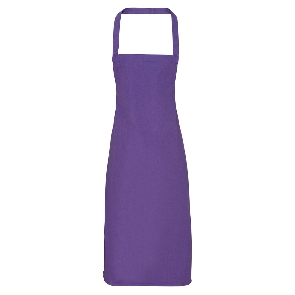 (One Size, Purple) Premier Unisex Adult Cotton Bibbed Apron