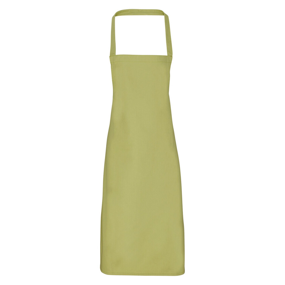 (One Size, Lime) Premier Unisex Adult Cotton Bibbed Apron