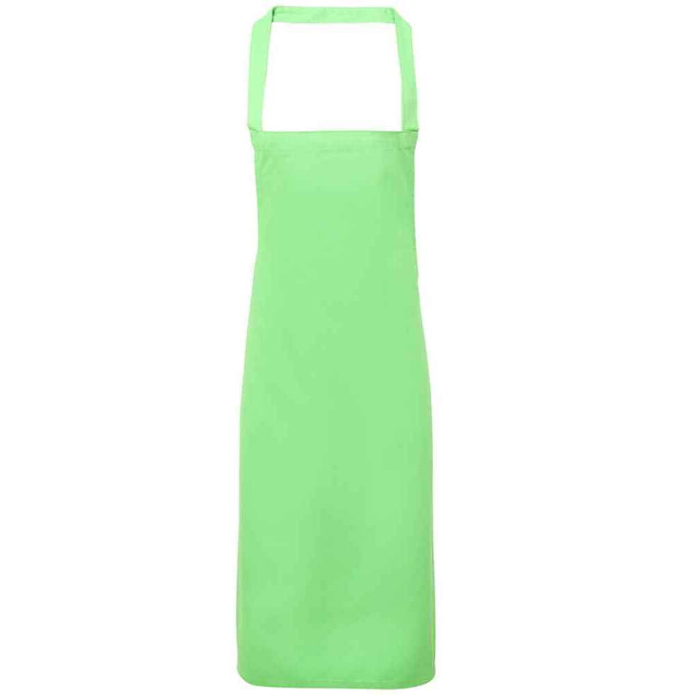 (One Size, Apple Green) Premier Unisex Adult Cotton Bibbed Apron