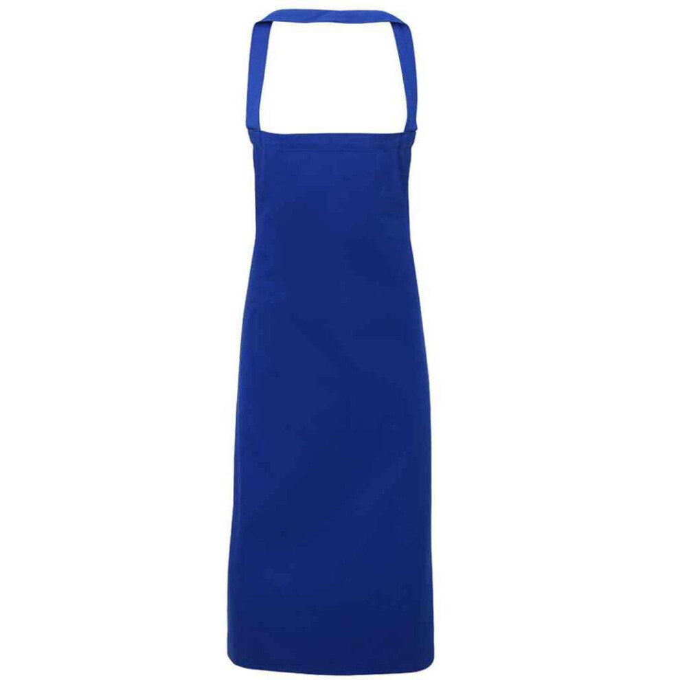 (One Size, Royal Blue) Premier Unisex Adult Cotton Bibbed Apron