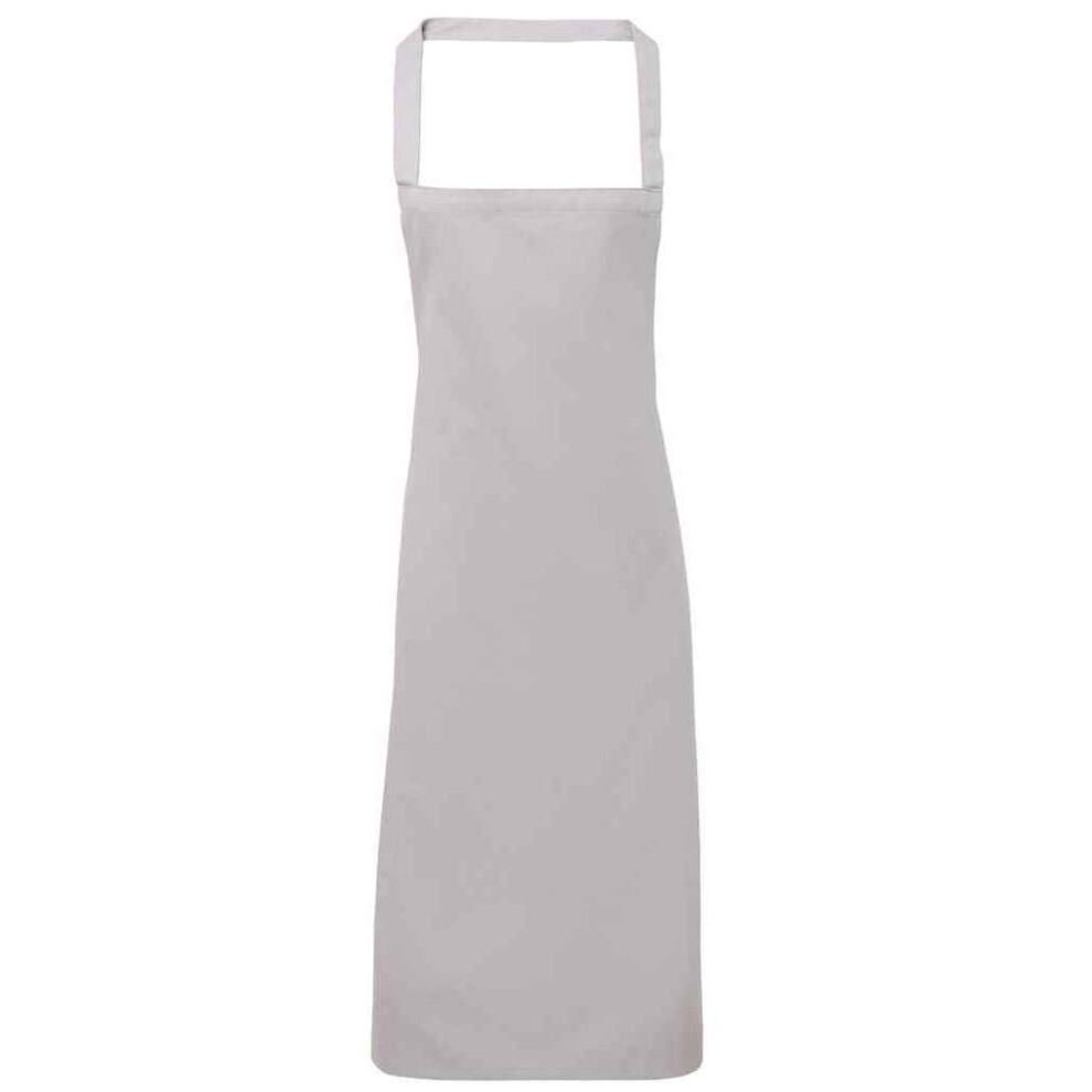 (One Size, Silver) Premier Unisex Adult Cotton Bibbed Apron