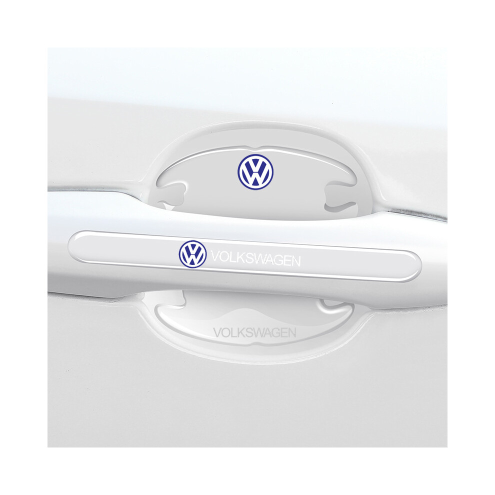 (For Volkswagen) 8x Car Door Handle Bowl Anti-Scratch Cover Guard Protector Stickers