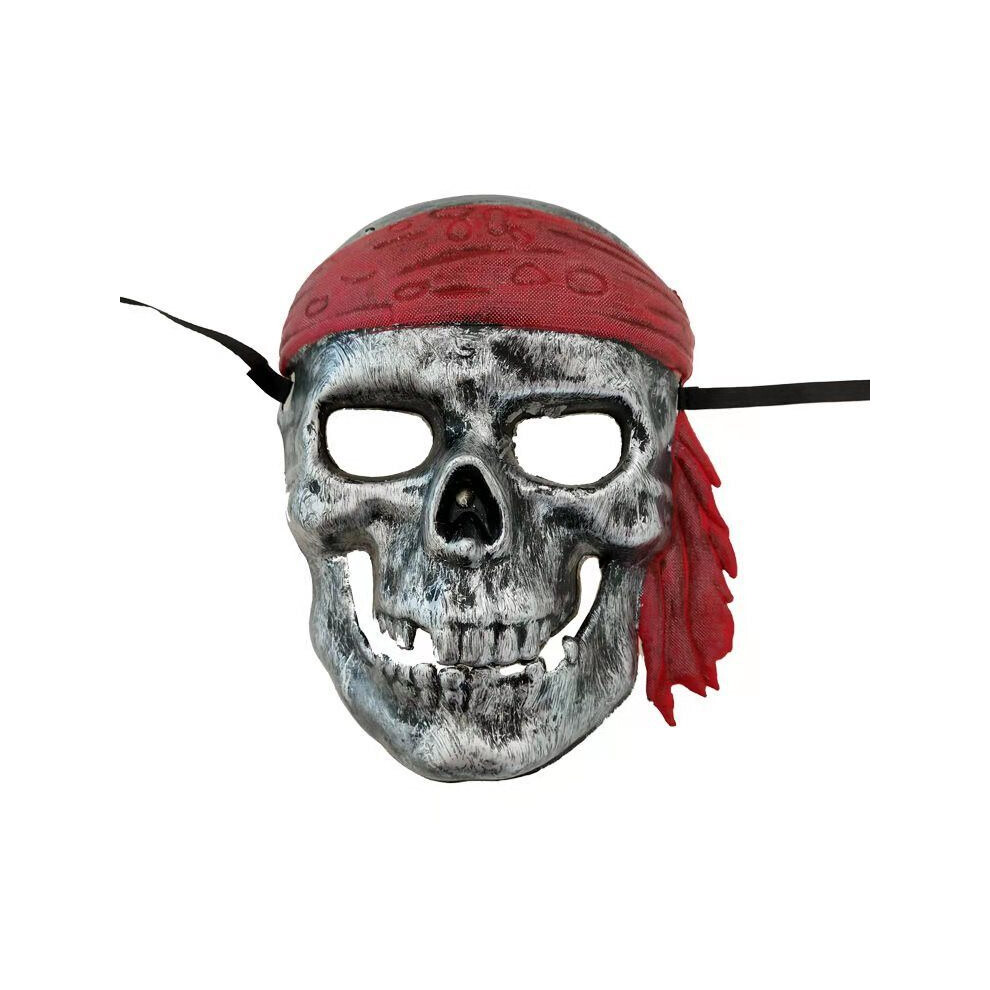 (Pirate Silver) Halloween Joker Mask Cosplay Horror Scary Full Face Mask Killing COS props-image-OPC-PFBFDKM-NEW