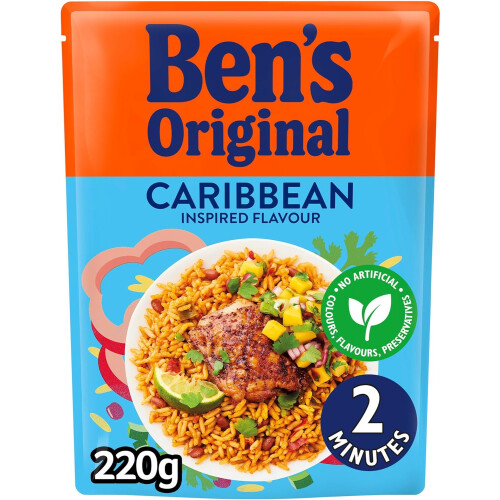 (Pack Of 6) Ben's Original Caribbean Microwave Rice 220g