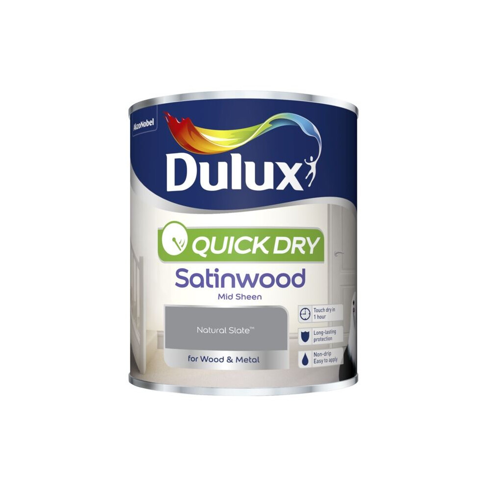 Dulux - Quick Dry Satinwood 750ml - Natural Slate