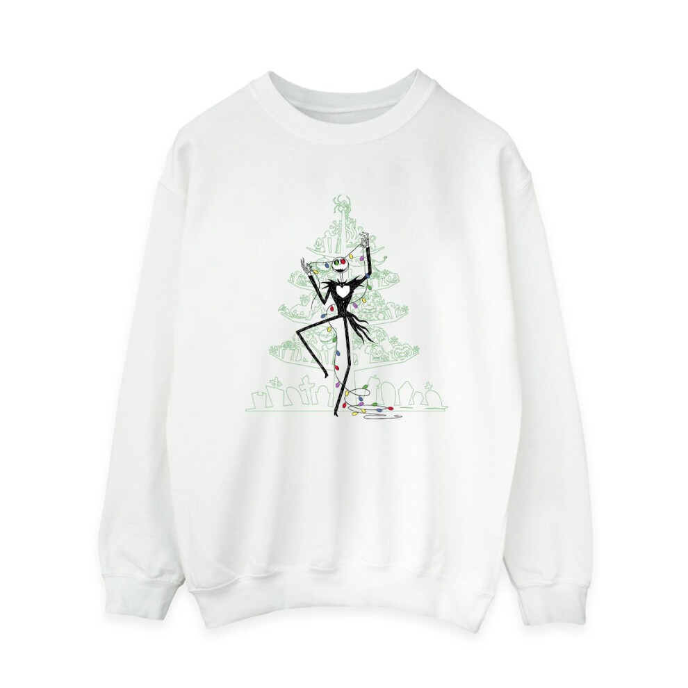 The Nightmare Before Christmas Tree Green Sweatshirt