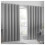 (SILVER, 46 x 54) Blackout Curtain Pair Eyelet Ring Top Ready Made 1