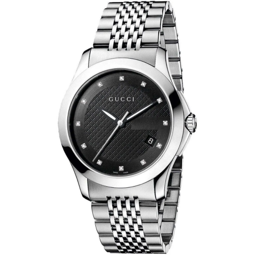 GUCCI Ανδρικό ρολόι Gucci YA126405 G-Timeless με μαύρο καντράν 1