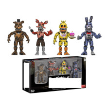 (Set 4) Funko Five Nights At Freddy's FNAF Golden Freddy Foxy The Pirate Articulated Action Figure