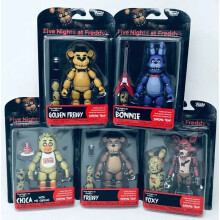 (Set 7) Funko Five Nights At Freddy's FNAF Golden Freddy Foxy The Pirate Articulated Action Figure