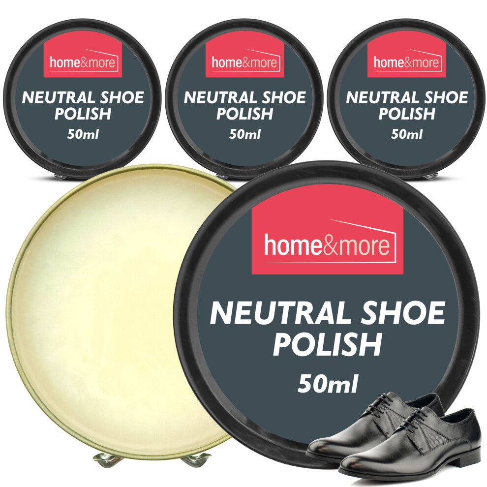 3 Neutral Shoe Polish Wax x 50ml Leather Boot Shine Cleaner Protect