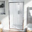 NES Home Shower 1000mm Sliding Door with 700 mm Frameless Glass Side Panel Screen 3