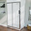 NES Home Shower 1200mm Sliding Door with 700 mm Frameless Glass Side Panel Screen 1