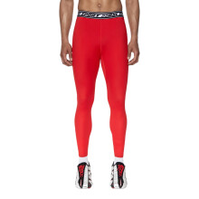 (Red, L) Diesel AMSB-Defansel Mens Tights Workout Pants