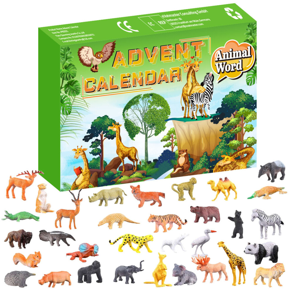 (Animal) Christmas Minecraft Figures 24 Days Countdown Advent Calendar Toys Surprise Xmas Gifts