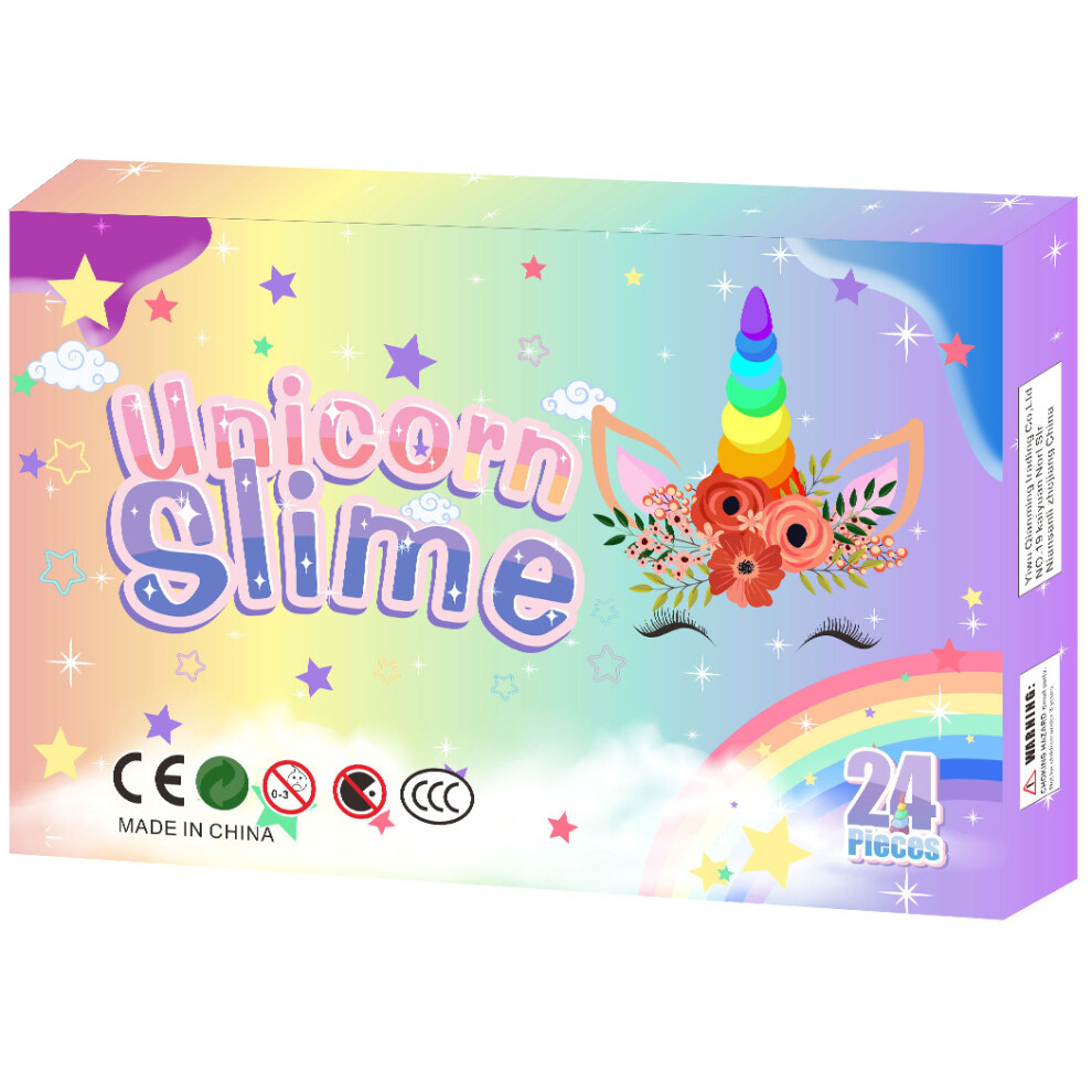 (Unicorn Fluffy Slime) Christmas Minecraft Figures 24 Days Countdown Advent Calendar Toys Surprise Xmas Gifts