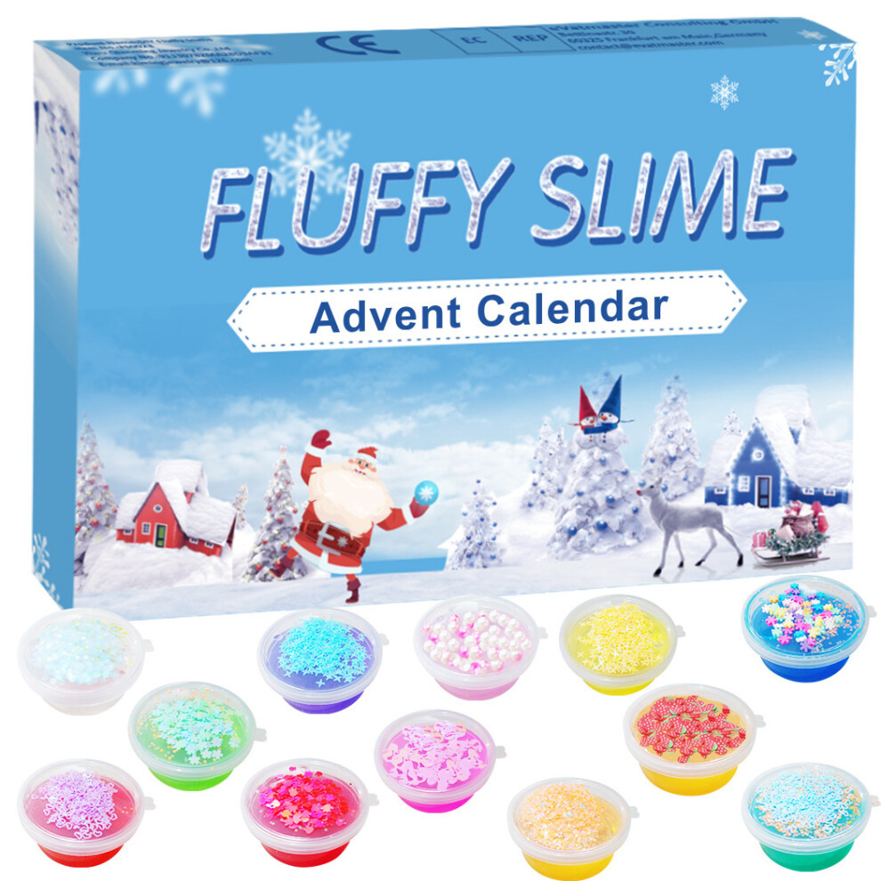 (Fluffy Slime C) Christmas Minecraft Figures 24 Days Countdown Advent Calendar Toys Surprise Xmas Gifts