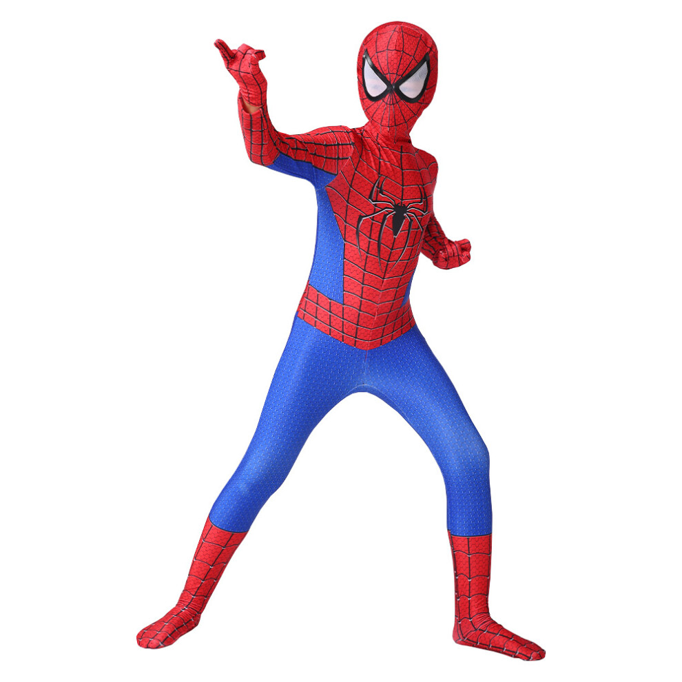 (The Amazing Spider-Man, Adult:160-170cm) Spiderman Halloween Cosplay Costume Party Cosplay Jumpsuit Fancy Dress Kids & Adult