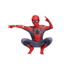 (Iron Spider Man, Kid:140-150cm) Spiderman Halloween Cosplay Costume Party Cosplay Jumpsuit Fancy Dress Kids & Adult