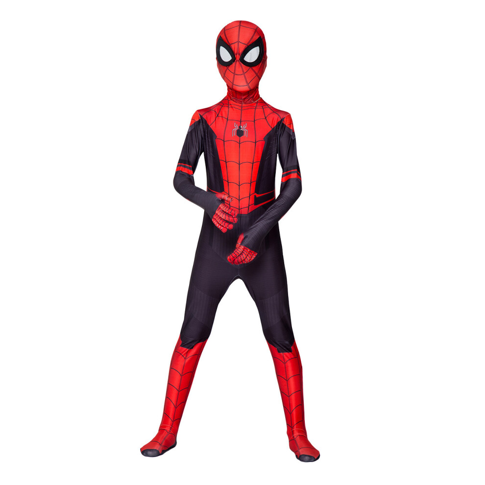 (Spider Far From Home, Kid:150-160cm) Spiderman Halloween Cosplay Costume Party Cosplay Jumpsuit Fancy Dress Kids & Adult