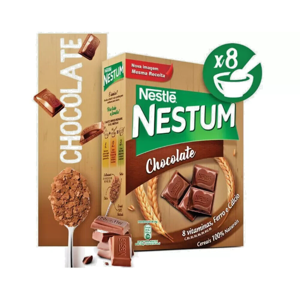 Nestum Chocolate NestlÃ© Portuguese Cereal Breakfast 250g (8.82 Oz)