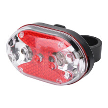 LED Bike Rear Light, Outdoor Waterproof Bicycle Safety Light, Bike Rear Saddle Lamp Night Riding Warning Accessory with Red/White Light(Black)