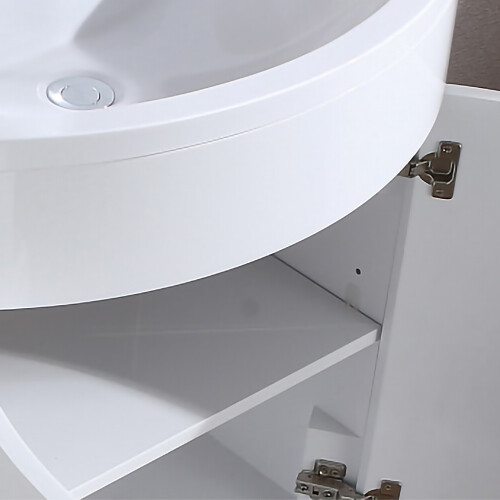 NES Home Nes Home White Freestanding Basin Vanity Unit With Basin Mixer Tap With Waste 2