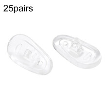 25pairs Eyeglasses Airbag Nosepiece Silicone Soft Nose Pad Universal Accessory, Model: Medium