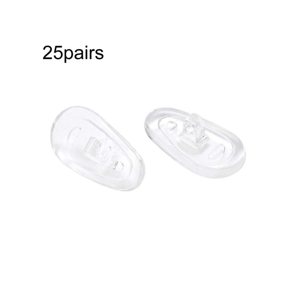 Great Uk Deals 25Pairs Eyeglasses Airbag Nosepiece Silicone Soft Nose Pad Universal Accessory, Model: Medium