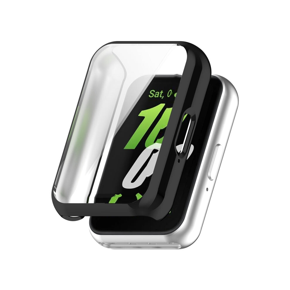 For Samsung Galaxy Fit 3 Full Coverage TPU Electroplated Watch Protective Case(Black)
