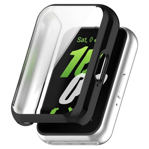 For Samsung Galaxy Fit 3 Full Coverage TPU Electroplated Watch Protective Case(Black) 1