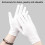 Labor Protection White Anti-sweat Cloth Thickened Gloves 1 Pair 3