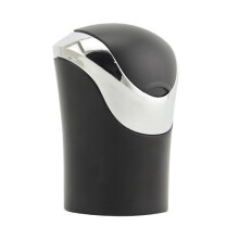 N10 Mini Car Loaded Ashtray With Lamp And Cover Car Supplies(Silver)
