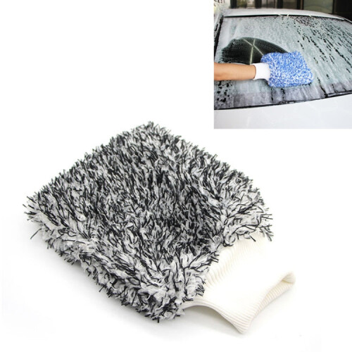 Thomas Sabo Microfiber Dusting Mitt Car Window Washing Cleaning Cloth Duster Towel Gloves (Black)