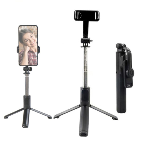 Q07 Bluetooth Selfie Stick Multifunctional Live Broadcast Tripod Without Light(Black) 1