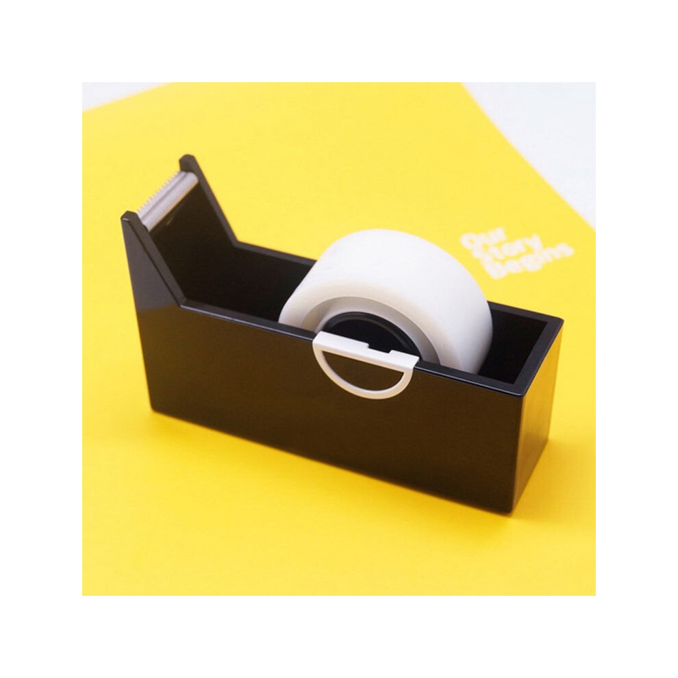 Tape Holder Office Tape Dispenser Desktop Tape Cutter(Black) 4051245044256