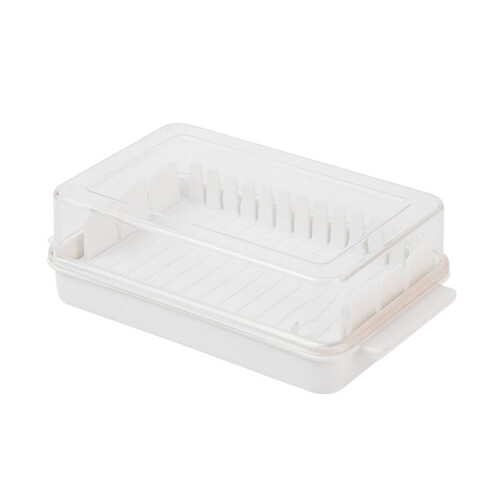 Transparent Large Capacity Butter Cut Storage Box(White) 1