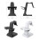 VR Head Display All-In-One Machine Handle Bracket For PICO4/Meta Quest/ Rift S/HTC(White) 3