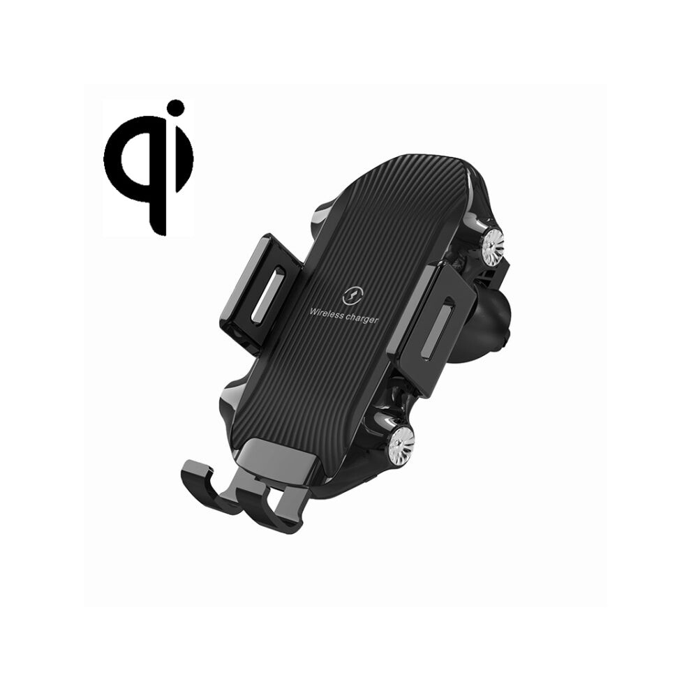 X343 15W Car Wireless Charger Smart Induction Suction Cup Phone Holder(Black) Black 8431777789775