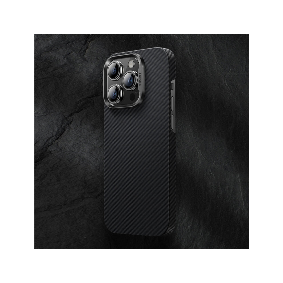 For Iphone 14 Pro Benks 600D Magsafe Kevlar Carbon Fiber Phone Case(Black) Black 8033040660134