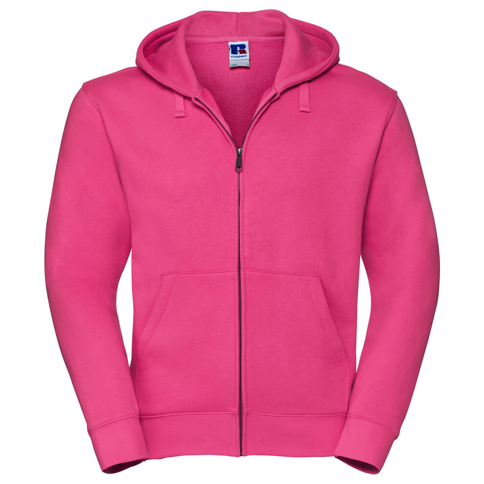 (L, Fuchsia) Russell Mens Authentic Full Zip Hoodie