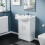 Dyon 550mm Floorstanding Basin Vanity Unit White 1